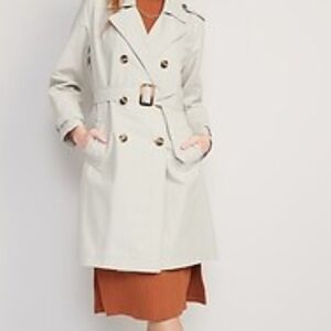 Old Navy Women's Light Beige Trench Coat
